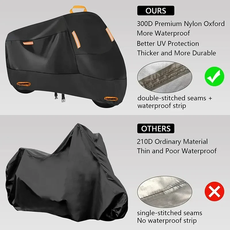 Motorhoes – Waterafstotende buitenhoes met UV-bescherming en opbergtas