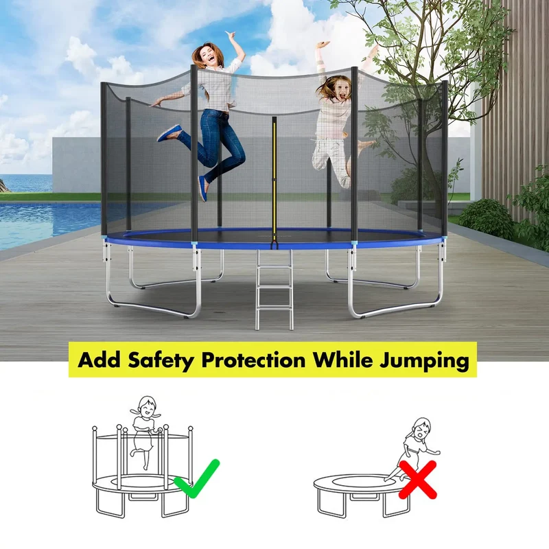 Trampoline Veiligheidsnet – Vervangnet met Ritssluiting voor 6FT, 8FT en 10FT