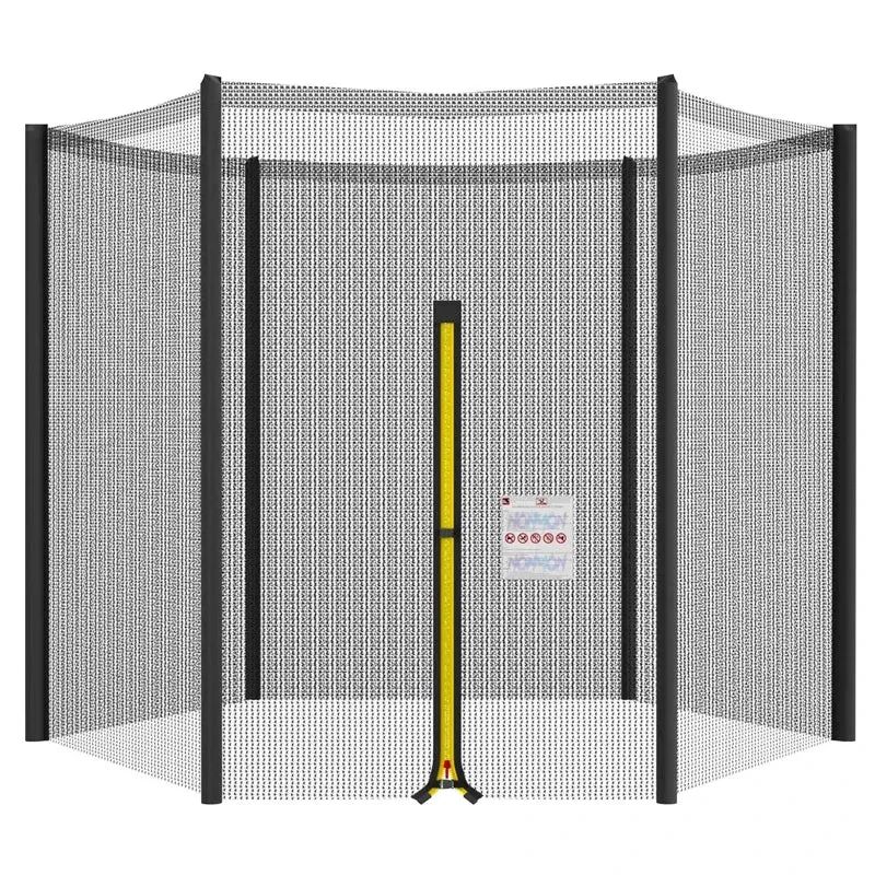 Trampoline Veiligheidsnet – Slijtvaste Vervangnet met Ritssluiting voor Ronde Trampolines