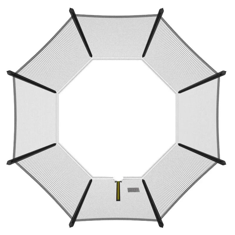 Trampoline Veiligheidsnet – Slijtvaste Vervangnet met Ritssluiting voor Ronde Trampolines