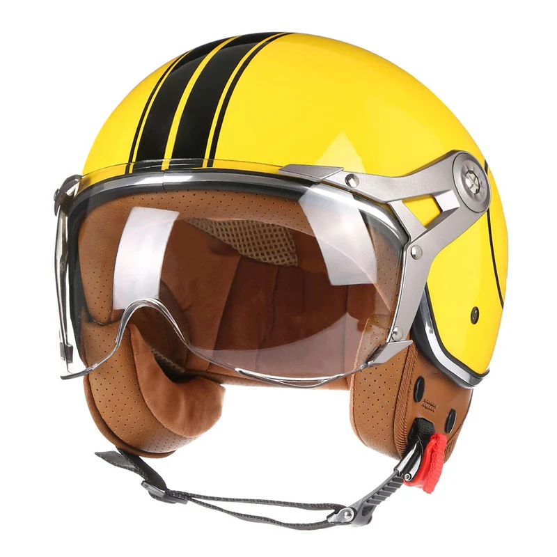 Motorhelm 3/4 – Retro Design & Lichtgewicht Open Gezicht