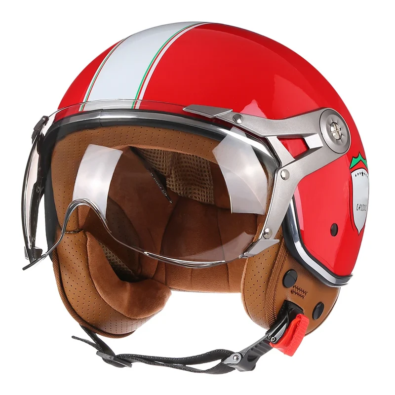 Motorhelm 3/4 – Retro Design & Lichtgewicht Open Gezicht