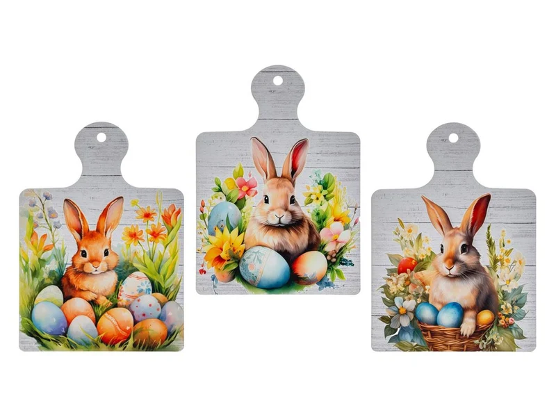 Appendino poggiapentola coniglietti 17x24cm in 3 assortimenti con astuccio