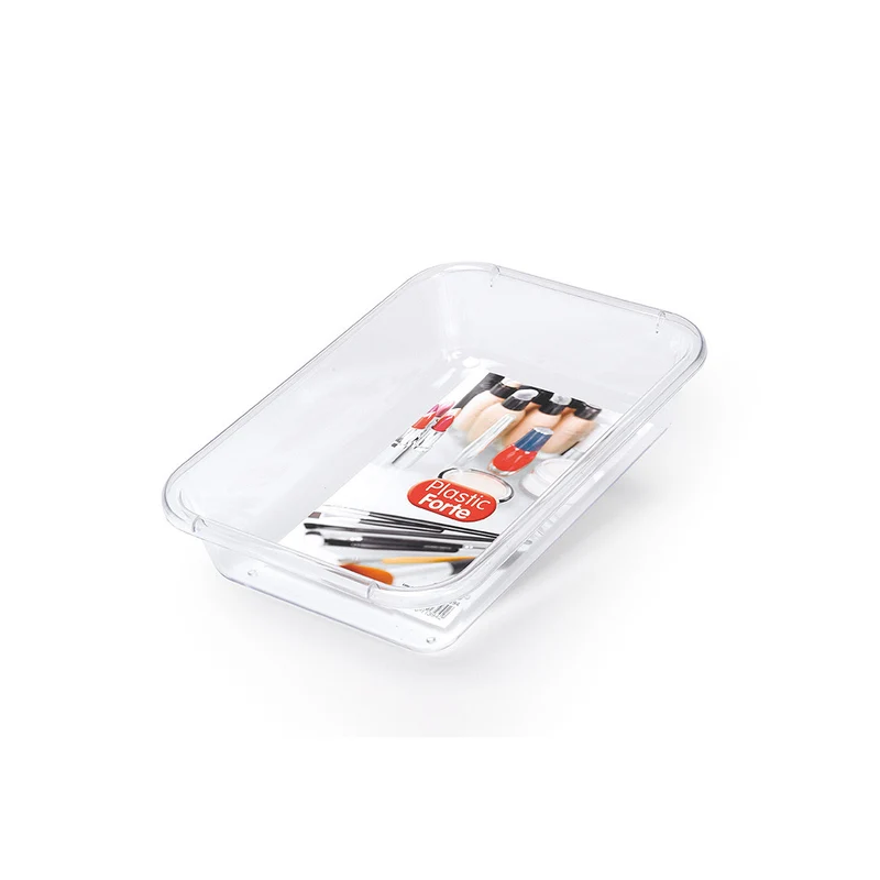PlasticForte® Cestino Cosmetici Trasparente M
