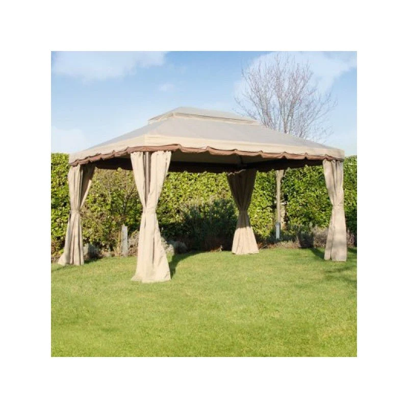 Gazebo fisso 3x4m con tende laterali Roma