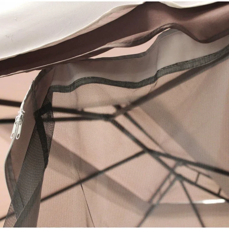 Gazebo fisso 3x4 con tende laterali Avana