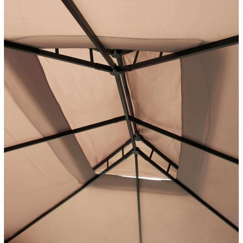 Gazebo fisso 3x4 con tende laterali Avana