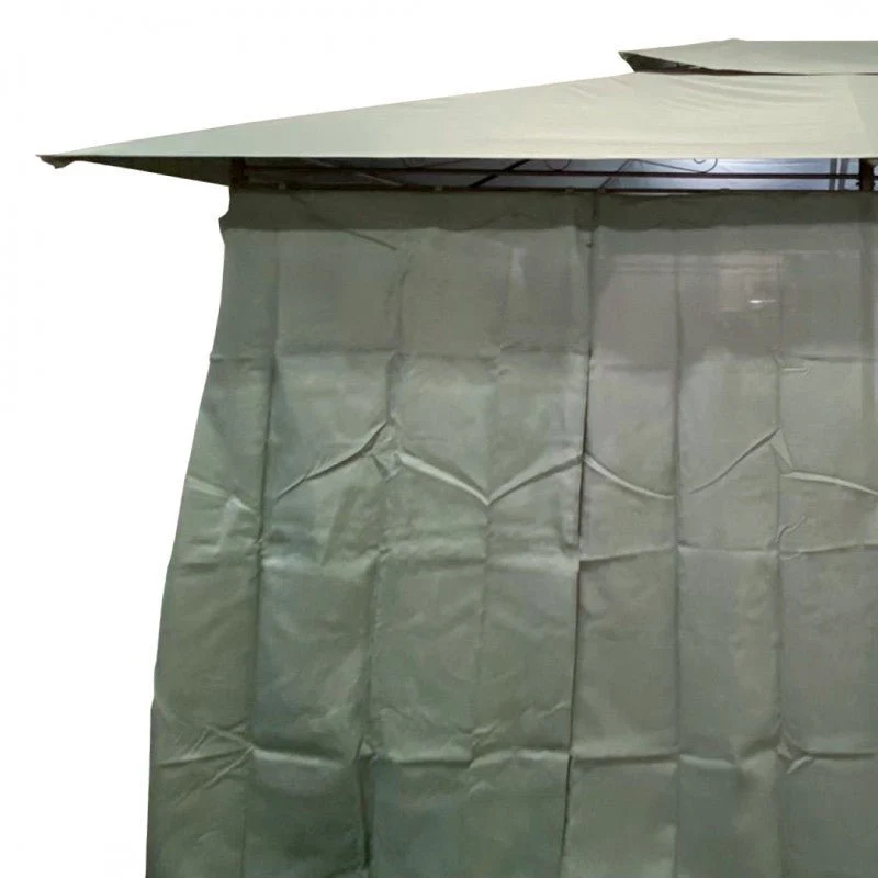 Gazebo fisso 3x4 m in acciaio con tende laterali Argo Xone