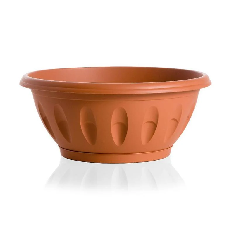 Ciotola Alba 40 Cm Con Sottovaso Terracotta