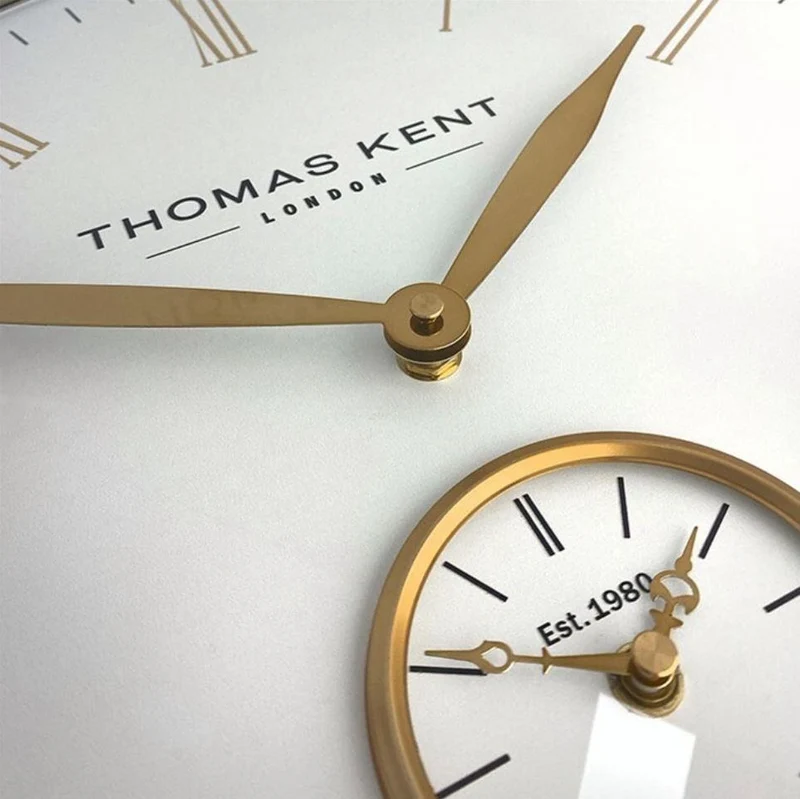 OROLOGIO DA PARETE THOMAS KENT TIMEKEEPER BIANCO