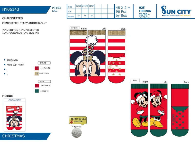 Minnie calze antiscivolo dalla 23/26 alla 31/34 23-35