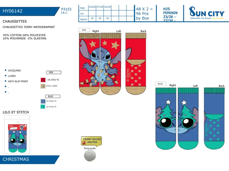 Lilo e stitch calze antiscivolo dalla 23/26 alla 31/34 23-34