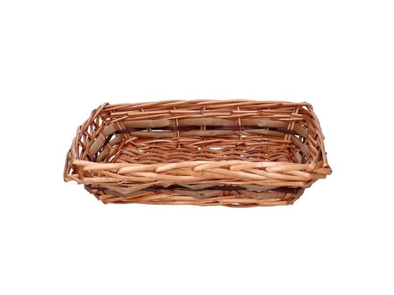 Cesta vimini rettangolare 31x23xh.7cm noce