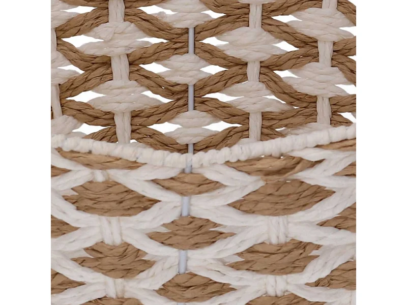 Cesta ovale intrecciato naturale/bianco 43x28xh.11/15cm