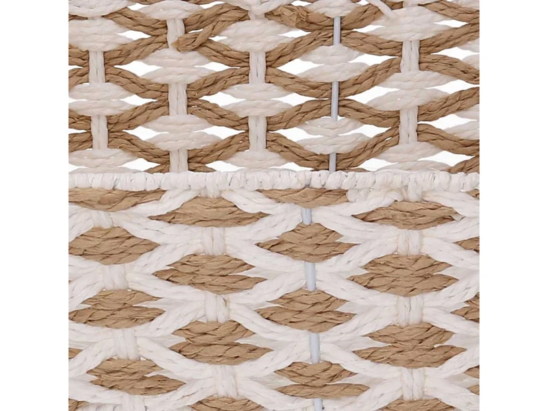 Cesta intrecciato naturale/bianco 43x31xh.11cm