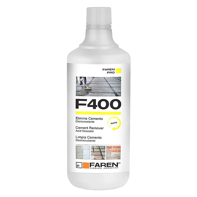 Acido Disincrostante per Cemento Faren F400 12 Pezzi 1 Lt