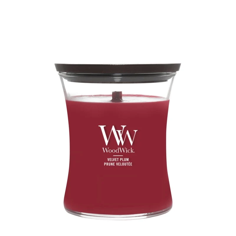 Candela Profumata Media 275g Velvet Plum WoodWick