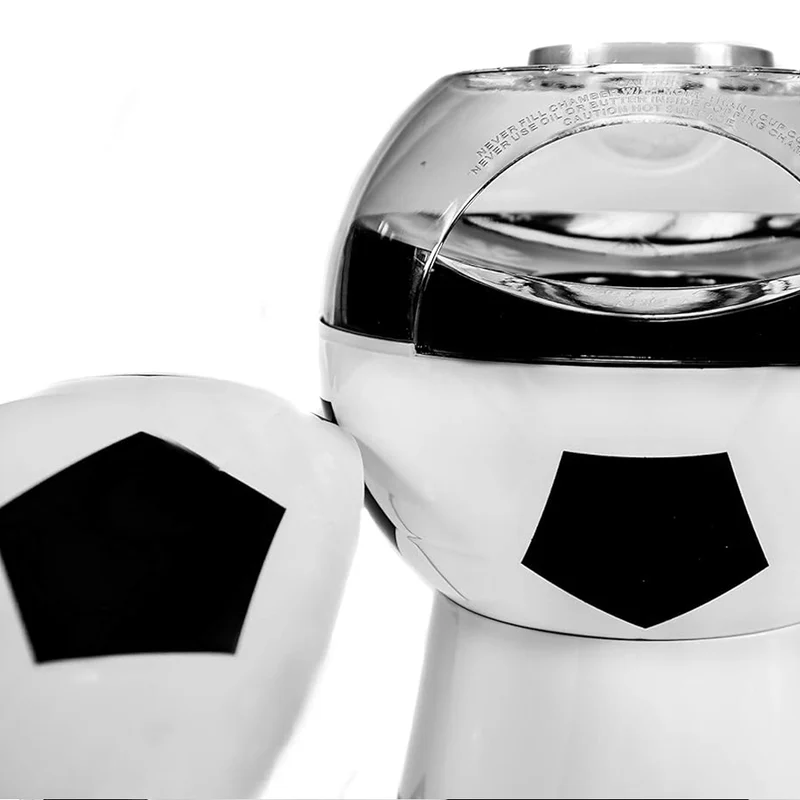 Macchina per Pop Corn Elettrica Pallone Calcio 1200W Popcorn Feste Party Bambini