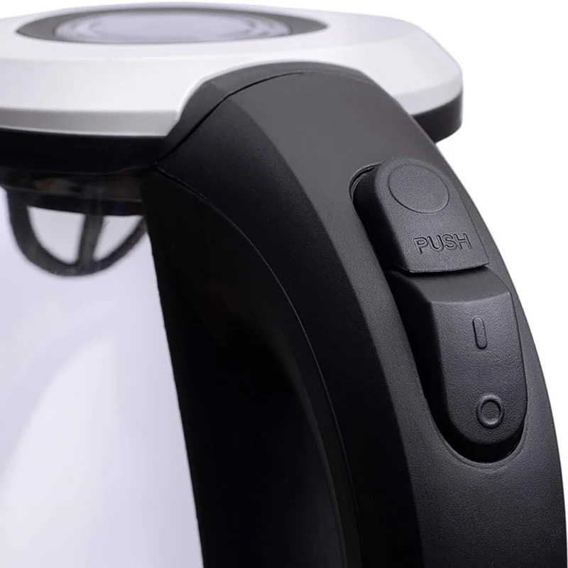 Bollitore Elettrico in Vetro 1,7Lt 2000W Acqua Calda Cordless con Luce LED Blu