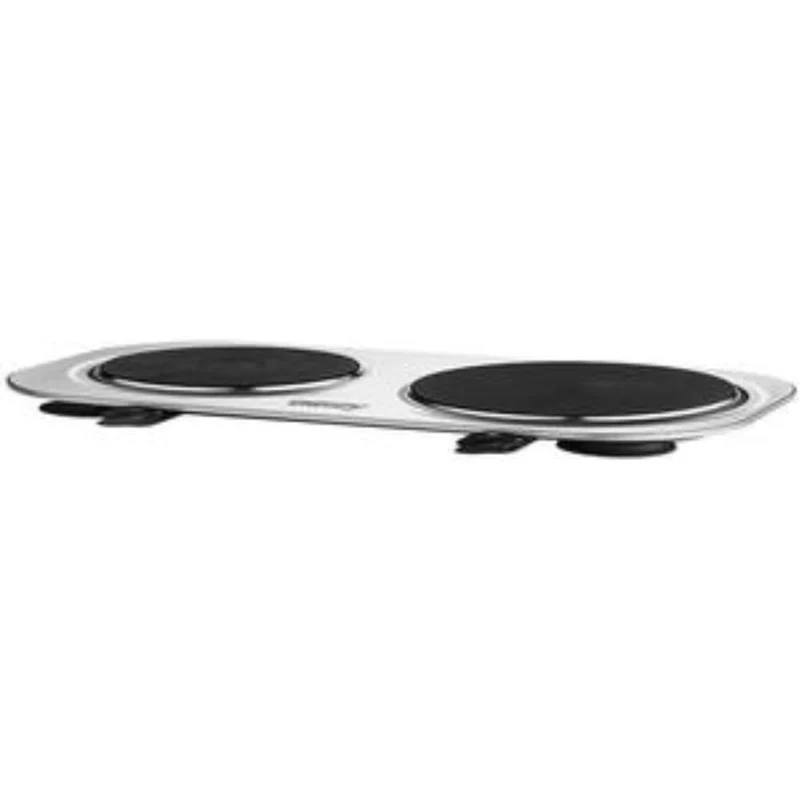 Fornello Elettrico Doppio 2 Piastre Ghisa 2250W Regolabile da Viaggio Campeggio