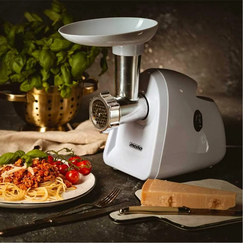 Tritacarne Elettrico 1500W Carne e Verdura con 3 Dischi Taglio e Accessori