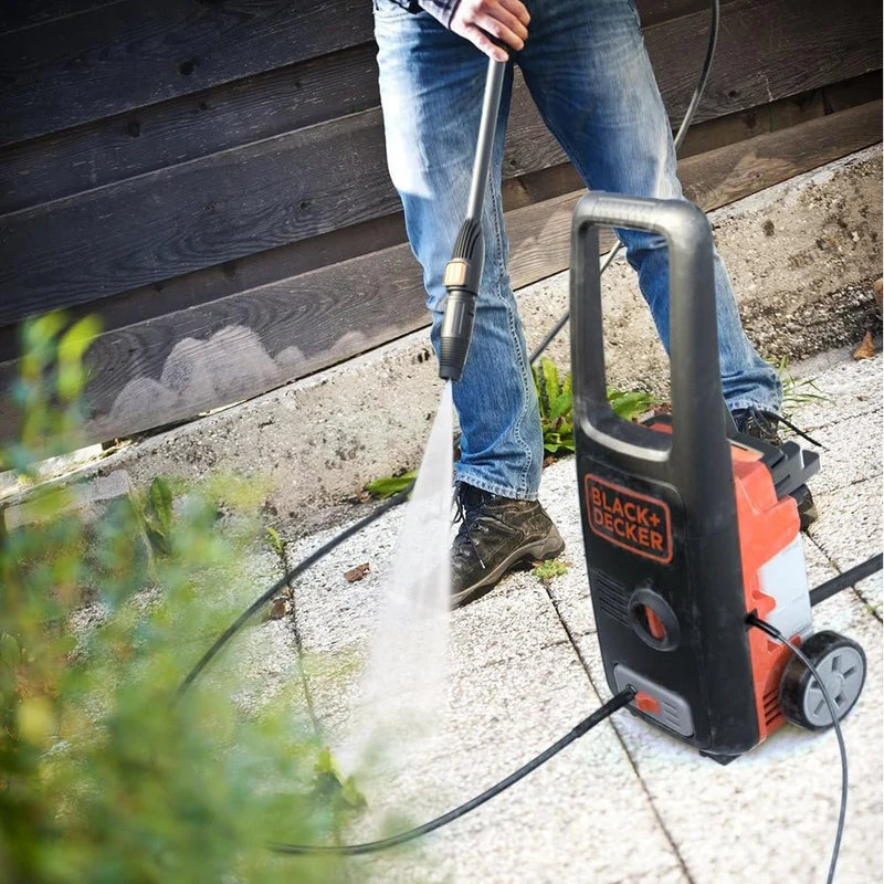 Black+Decker Idropulitrice ad Alta Pressione Pulitore con Accessori 1400W 110Bar