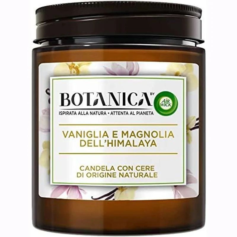 6 x 250 gr Airwick Botanica Candela Naturale Vaniglia e Magnolia dell'Hymalaia