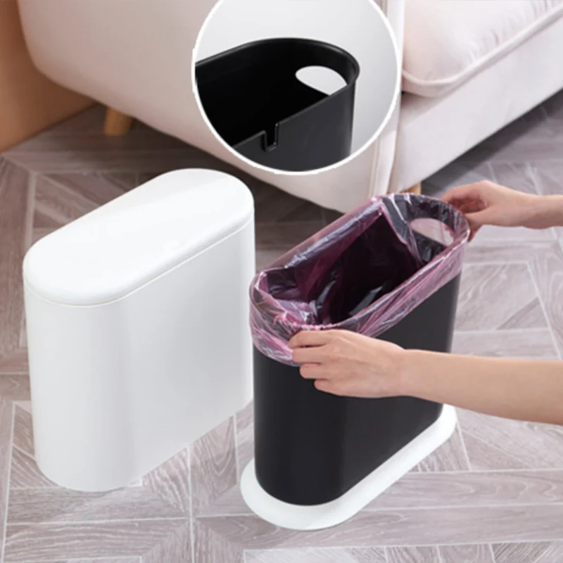 Pattumiera da Bagno in Poliuretano Bianco Capacità 9 Litri Salvaspazio Antiodore