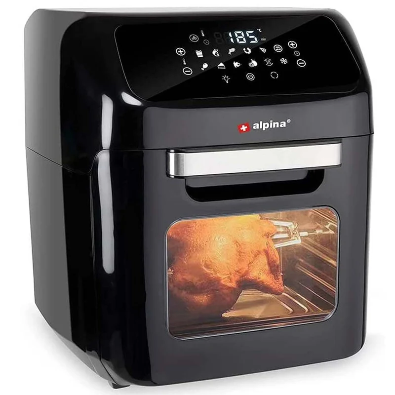 Friggitrice Ad Aria Calda 12Lt Aerofryer Digitale 1800W Frigge Cuoce Senza Olio