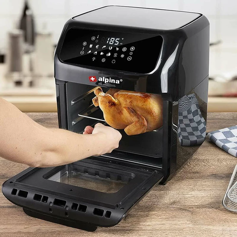 Friggitrice Ad Aria Calda 12Lt Aerofryer Digitale 1800W Frigge Cuoce Senza Olio