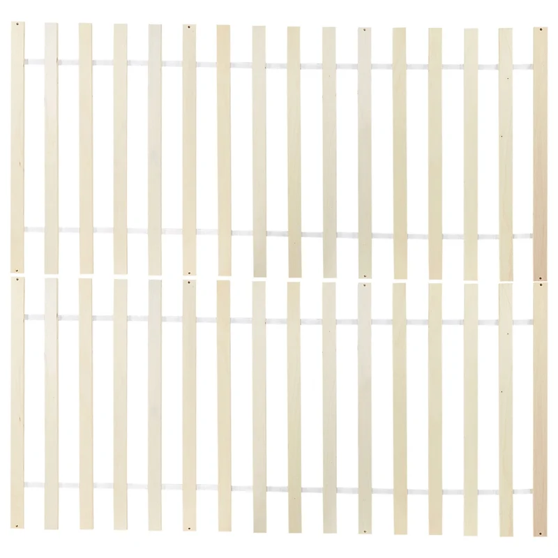 Letto matrimoniale in legno di pino chiaro 160 x 200 cm rete a doghe