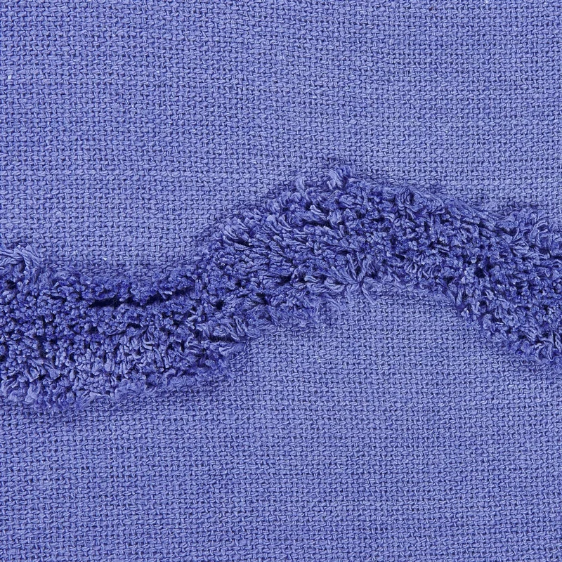 Coperta in cotone viola con frange e motivo geometrico 125 x 150 cm stile boho soggiorno camera da letto accessorio divano