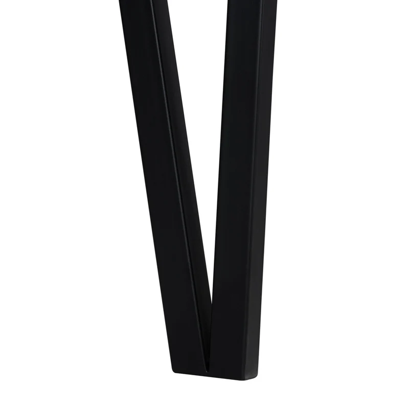 Tavolo da pranzo leggero piano in legno gambe in metallo Nero 130 x 80 cm 6 posti rettangolare industriale