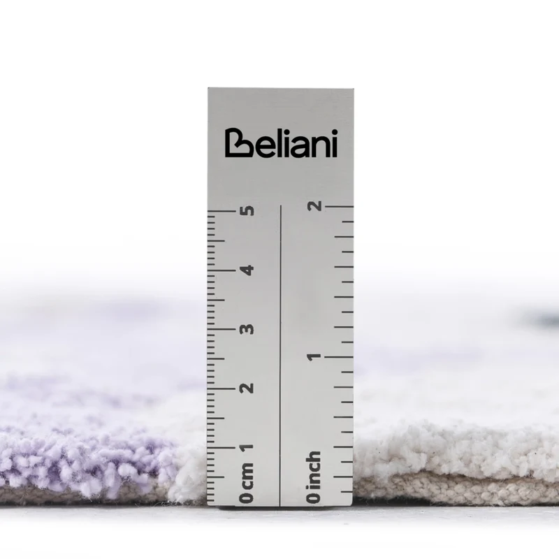 Tappeto viola chiaro in cotone 140 x 200 cm con motivi floreali decorativi in stile bohémien Soggiorno Bambini Camera dei bambini