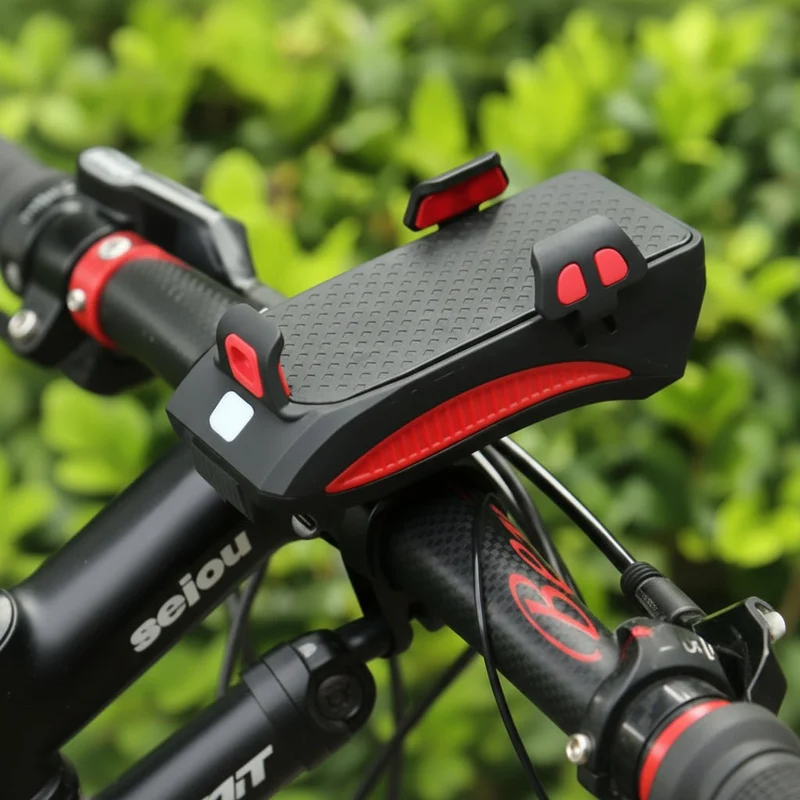 Fietskoplamp met Powerbank – Telefoonhouder, Helder Licht & Oplaadbaar