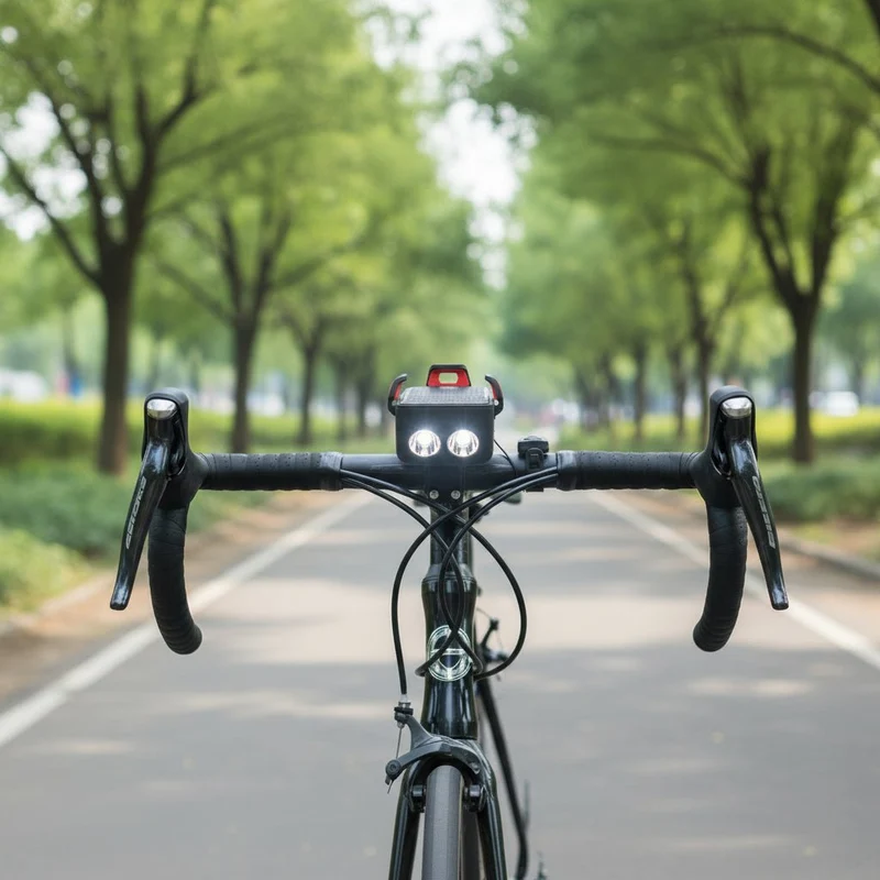 Fietskoplamp met Powerbank – Telefoonhouder, Helder Licht & Oplaadbaar