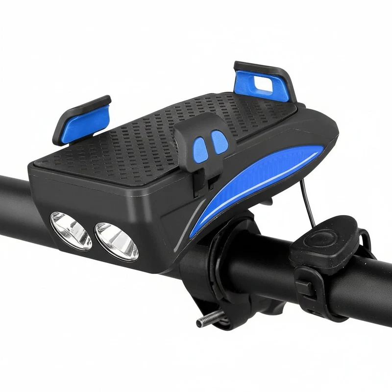 Fietskoplamp met Powerbank – Telefoonhouder, Helder Licht & Oplaadbaar
