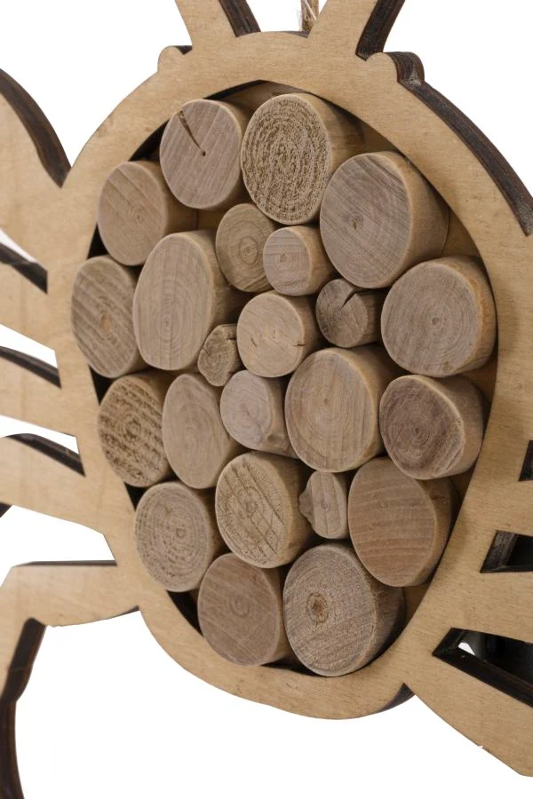 Decorazione Granchio Nature 35x2x31 cm in Tanoak e Compensato