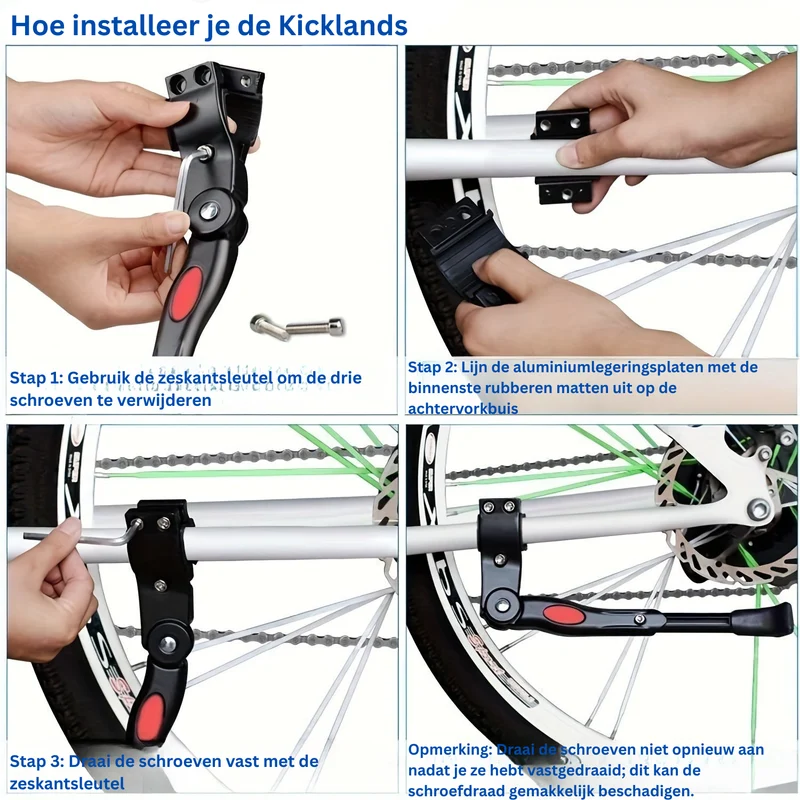 Fietsstandaard – Verstelbare Zijkickstand met Stevige Aluminium Constructie