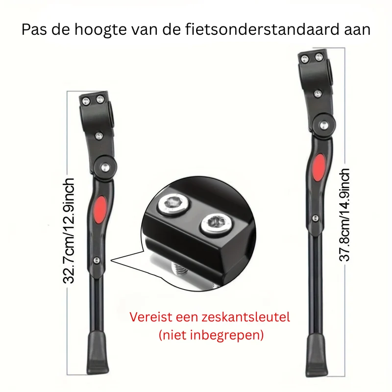 Fietsstandaard – Verstelbare Zijkickstand met Stevige Aluminium Constructie