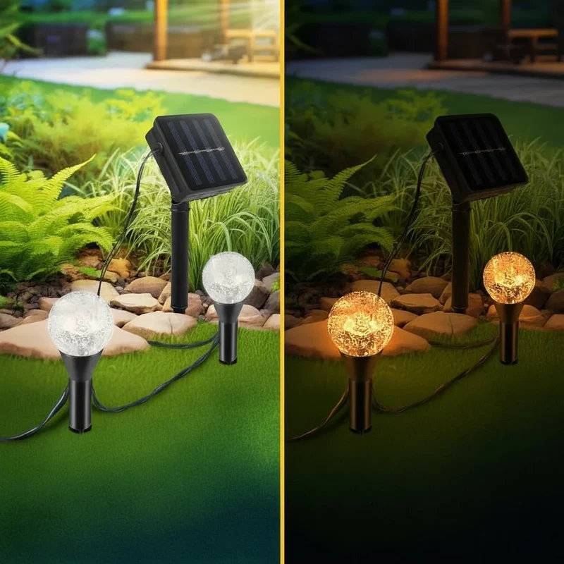 Tuinverlichting op zonne-energie – 20 LED priklampen met warm licht en automatische inschakeling