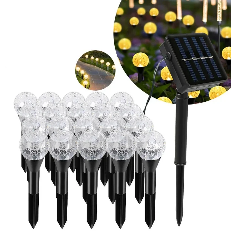Tuinverlichting op zonne-energie – 20 LED priklampen met warm licht en automatische inschakeling