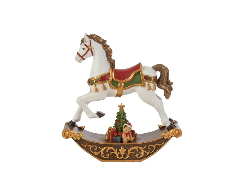 Cavalluccio a dondolo in resina 13,5x3,5xh.14cm
