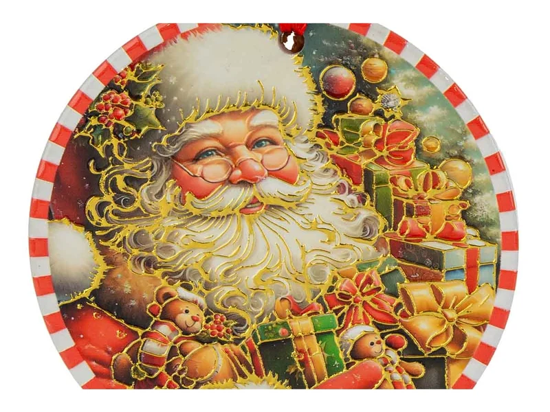 Sottobicchieri natalizi set 3 pezzi 11cm con babbo natale in 3 assortimenti