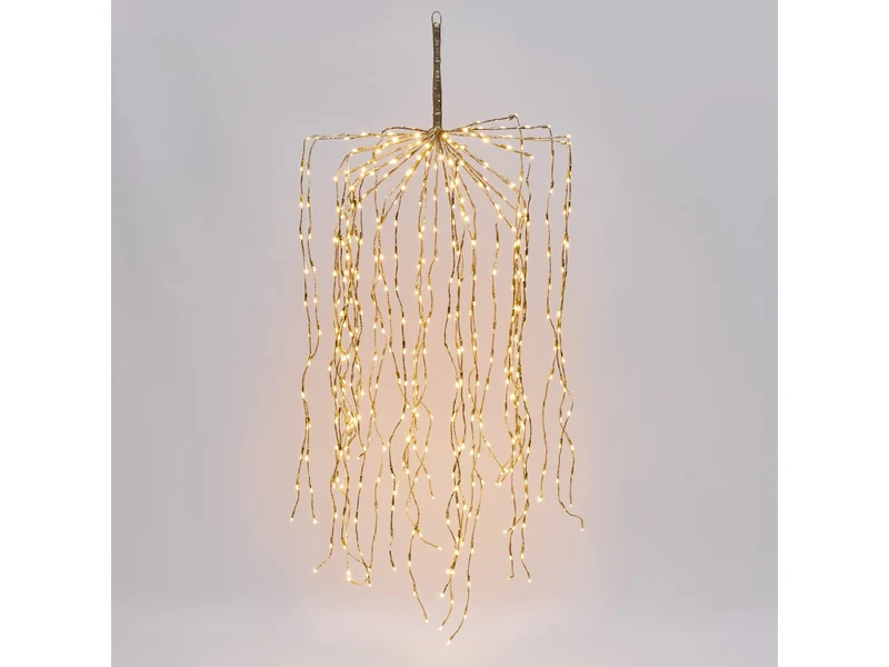 Ramo cadente luminoso Willow 120cm 480 led bianco caldo, luce fissa con ramo modellabile per uso interno/esterno