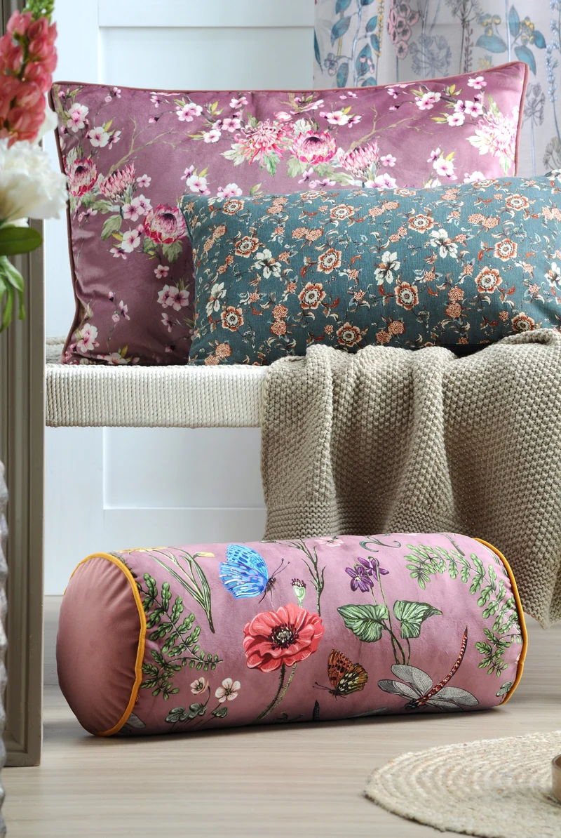 Boudoir Polochon 20X50 Cm Vieux Rose