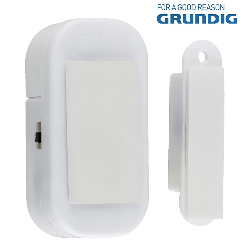 Grundig Set 4 pezzi Sistema allarme per Porte e Finestre con Interruttore 90 dB