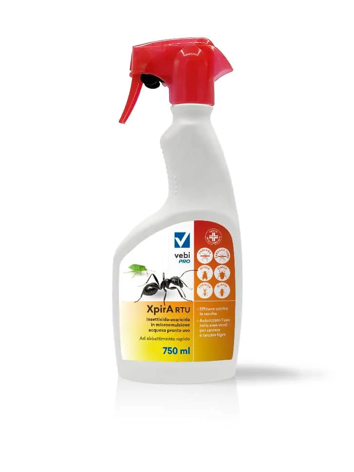 Insetticida acaricida pronto all’uso per insetti volanti e striscianti Vebi XpirA RTU 750 ml