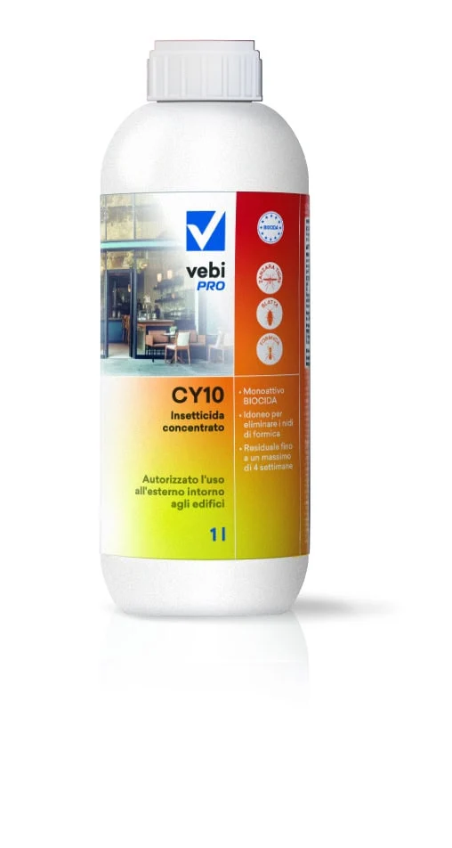 Insetticida concentrato emulsionabile per insetti volanti e striscianti Vebi CY10 tanica 10 litri