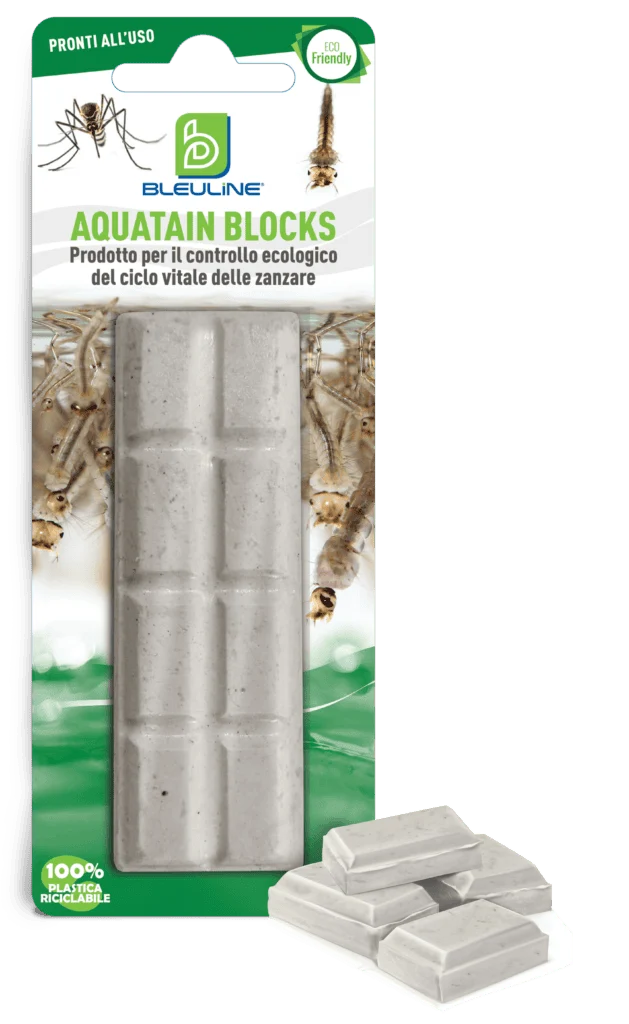 Larvicida ecologico in blocchi per zanzare Vebi Aquatain Blocks 8 blocchi da 29 g